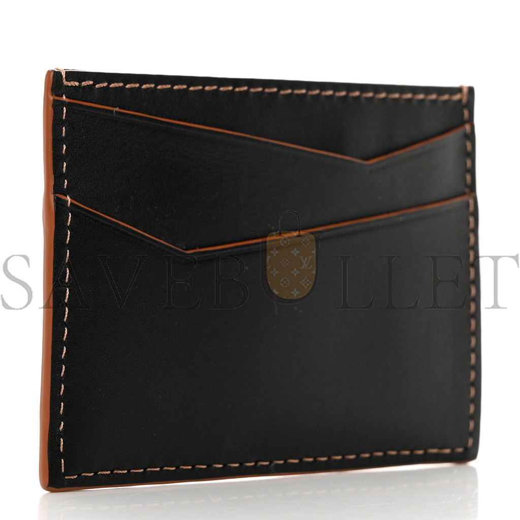 l*ew* calfskin puzzle card holder black (4*3cm)