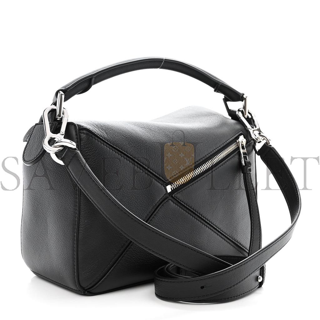 l*ew* calfskin small puzzle bag black (24*16.5*10.5cm)