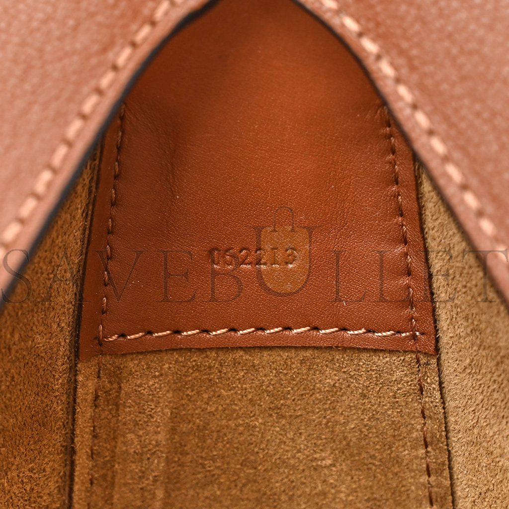 l*ew* satin calfskin jacquard luna bag pecan (28*22*6cm)