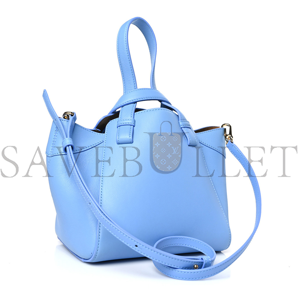 l*ew* calfskin small hammock nugget shoulder bag celestine blue (23*20*18cm)