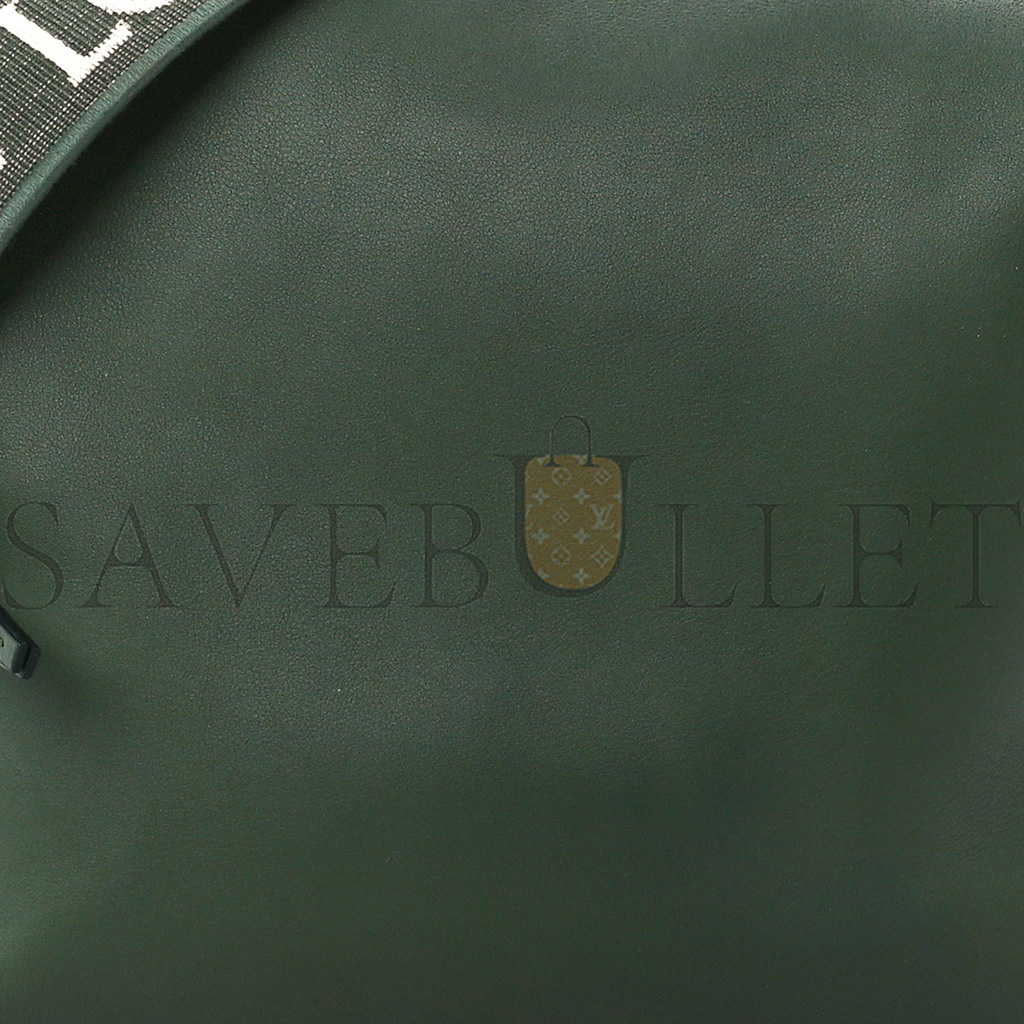 l*ew* S*pple smooth calfskin jacquard cubi crossbody bag green (33*29*17cm)