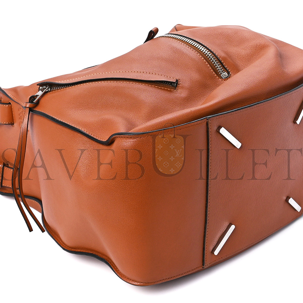 l*ew* calfskin medium hammock shoulder bag tan (34*28*17cm)