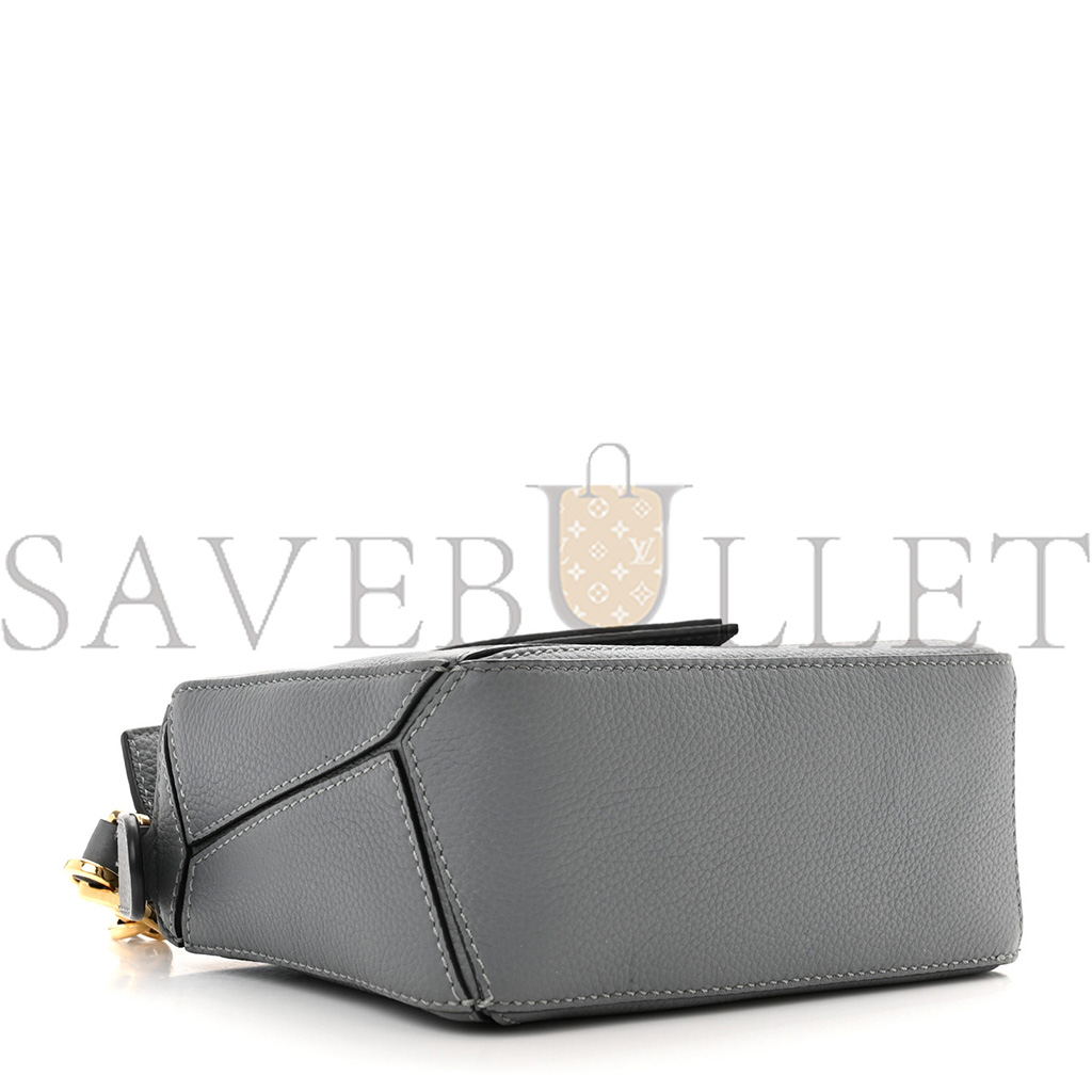 l*ew* calfskin mini puzzle bag asphalt grey (18*12.5*8cm)