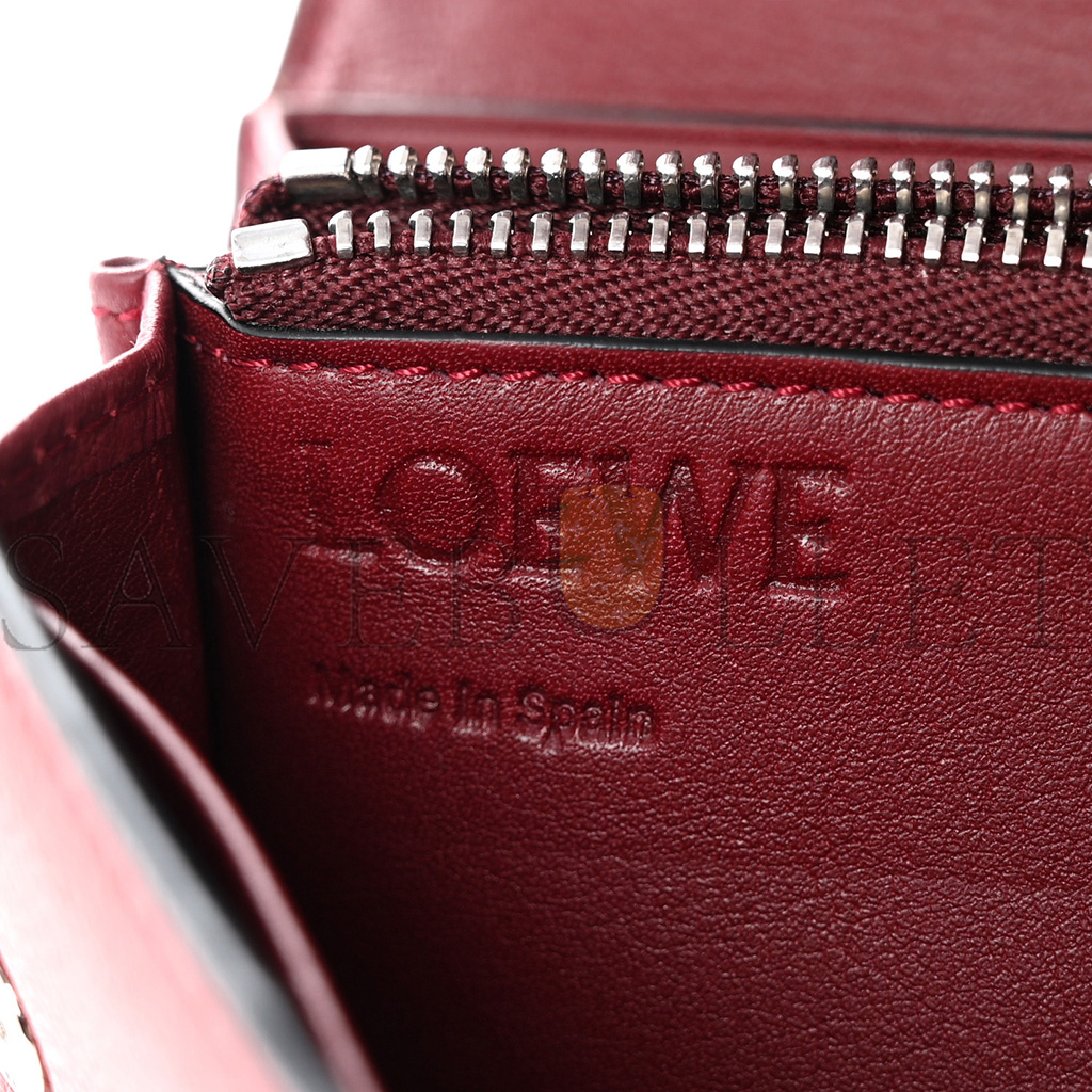 l*ew* calfskin puzzle continental wallet wine garnet (19*10*3cm)