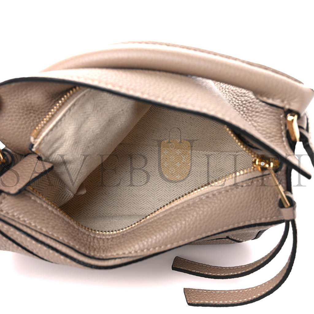 l*ew* calfskin mini puzzle bag sand mink (18*12.5*8cm)