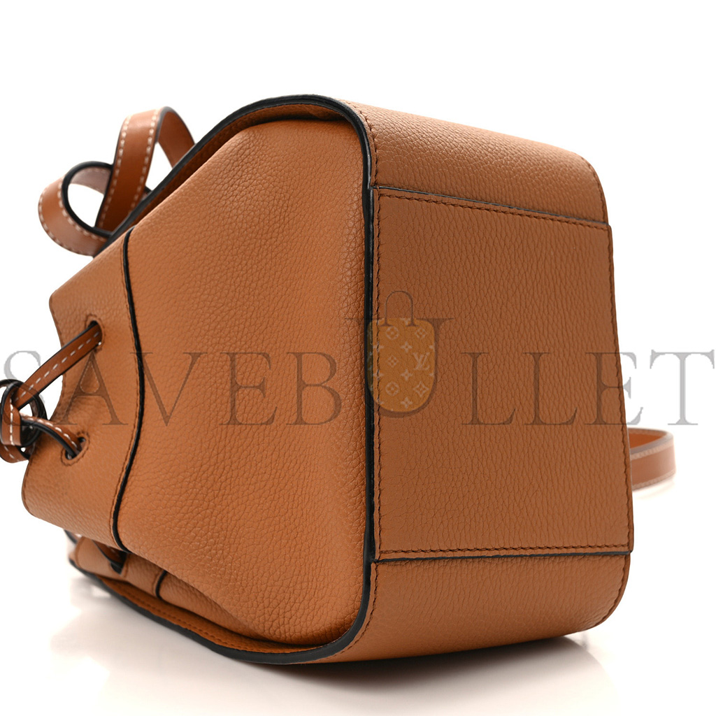 l*ew* calfskin mini hammock shoulder bag tan (20*16*10cm)