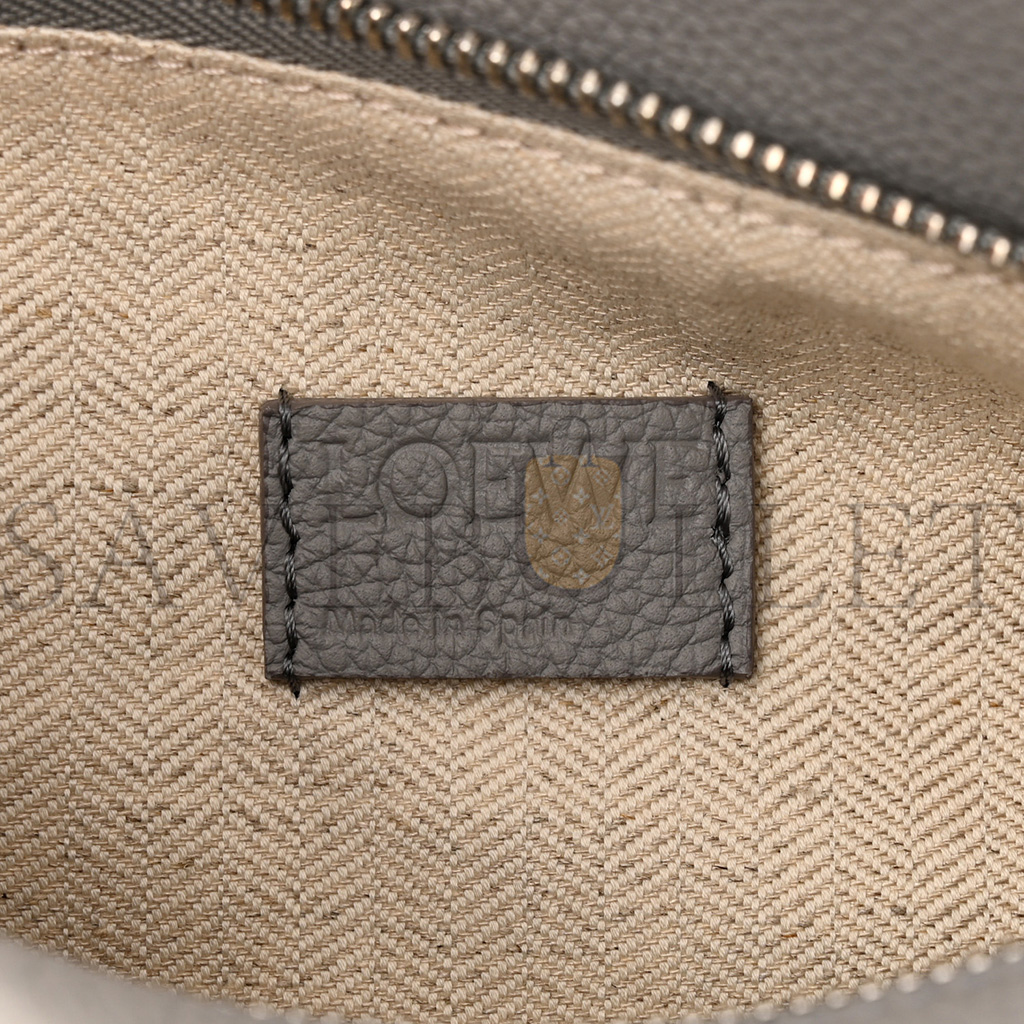 l*ew* calfskin small puzzle edge bag pearl grey (24*15*11cm)