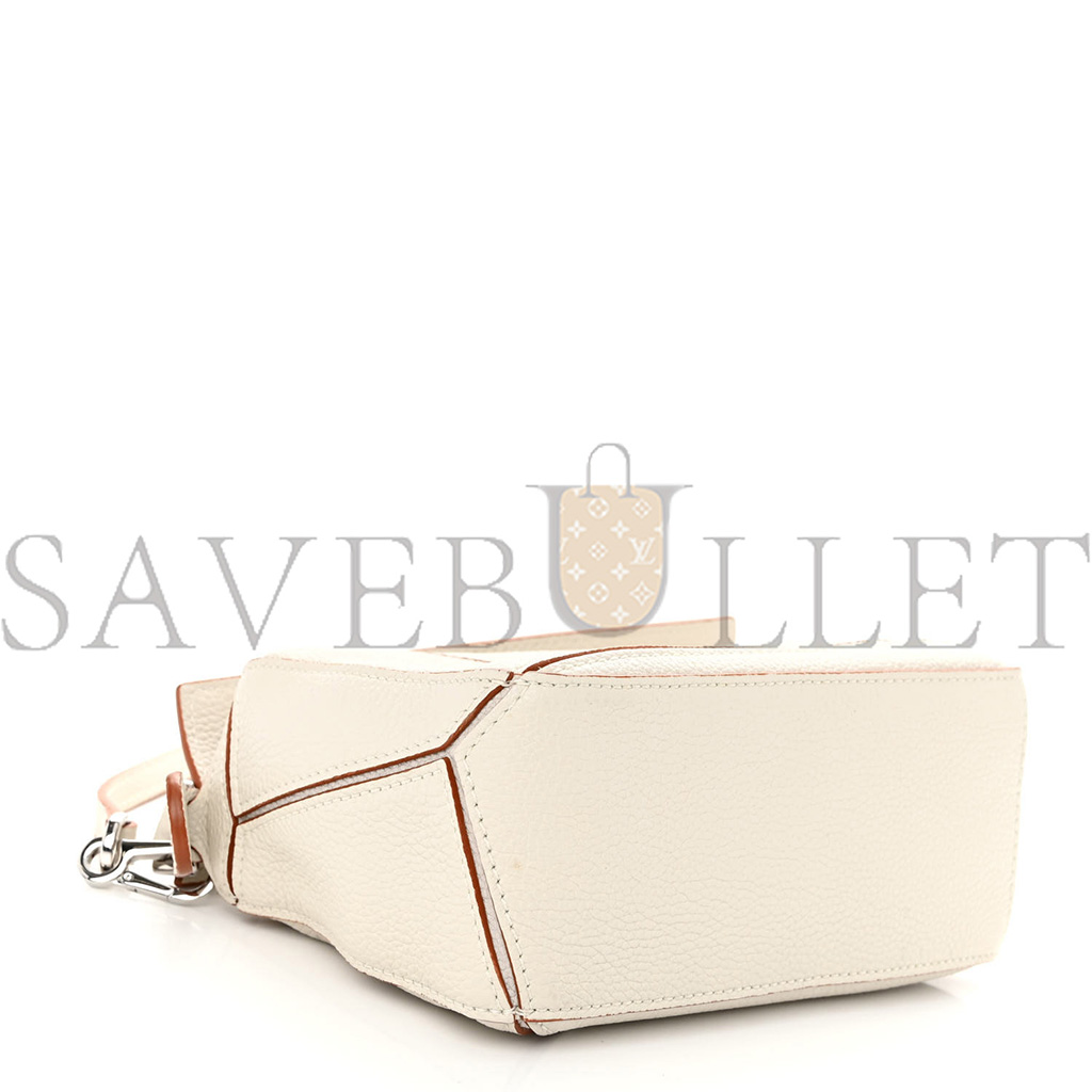 l*ew* calfskin mini puzzle bag soft white (18*12.5*8cm)