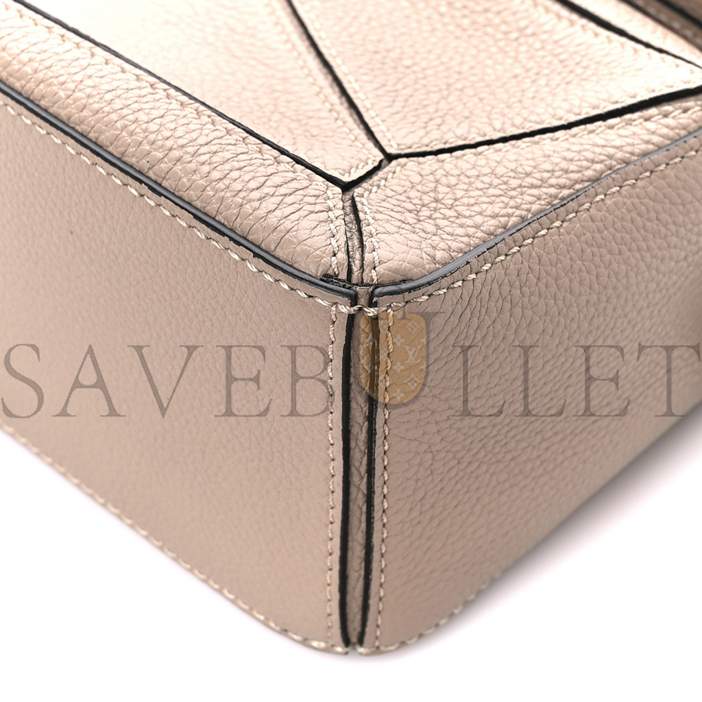 l*ew* calfskin mini puzzle bag sand mink (18*12.5*8cm)