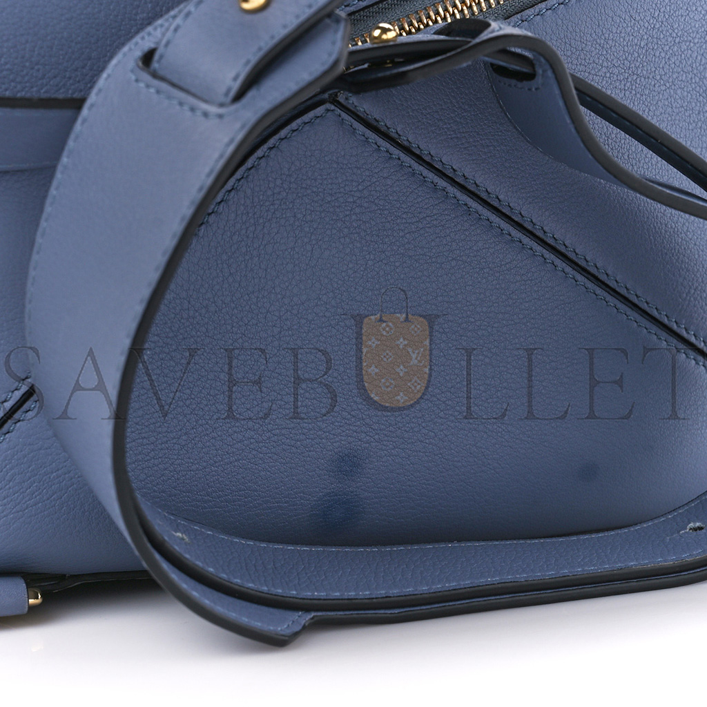 l*ew* calfskin medium puzzle bag blue (29*19.5*14cm)