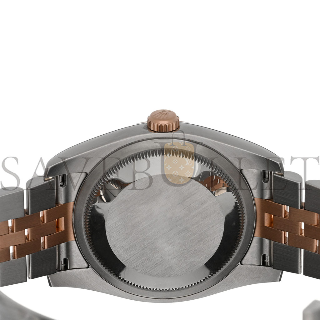 R*l*x stainless steel 18k everose gold diamond 36mm oyster perpetual datejust watch pink jubilee 116231