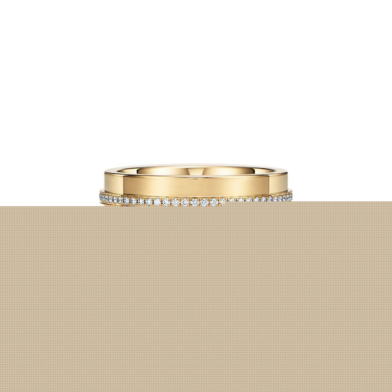 T*f*ny t wide diamond ring in 18k gold