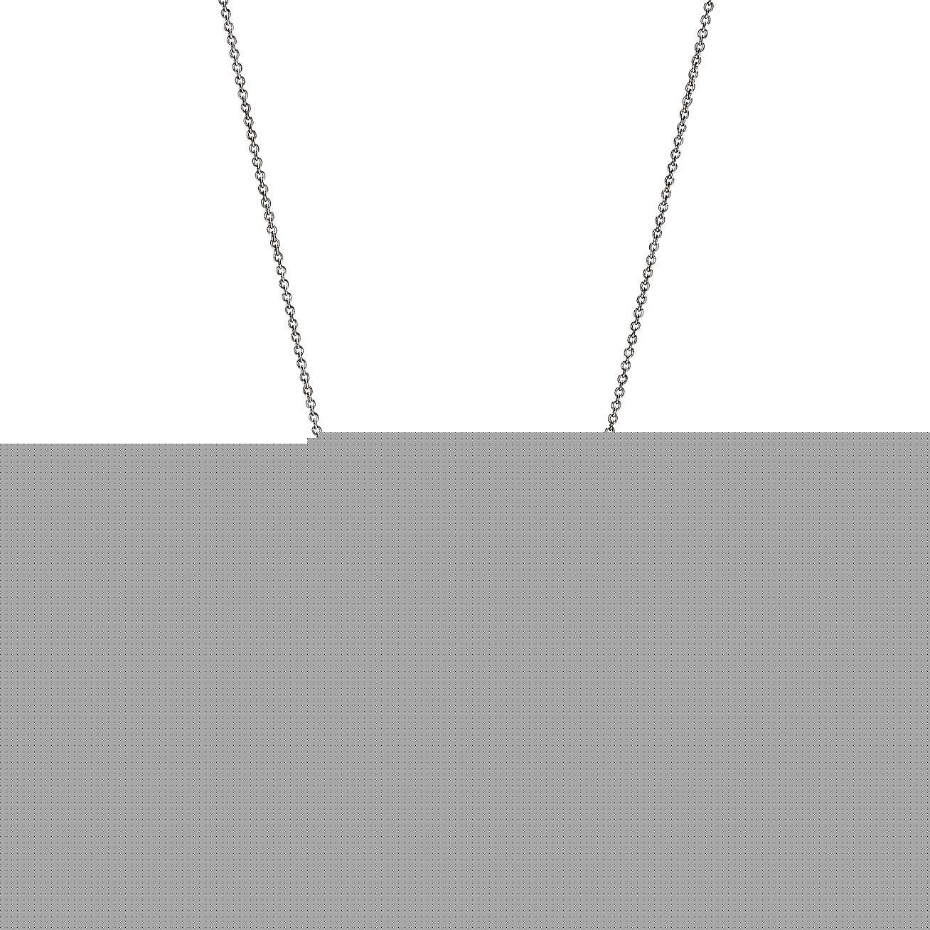 T*f*ny elsa peretti® bean® design pendant in platinum with pavÉ diamonds, 18 mm
