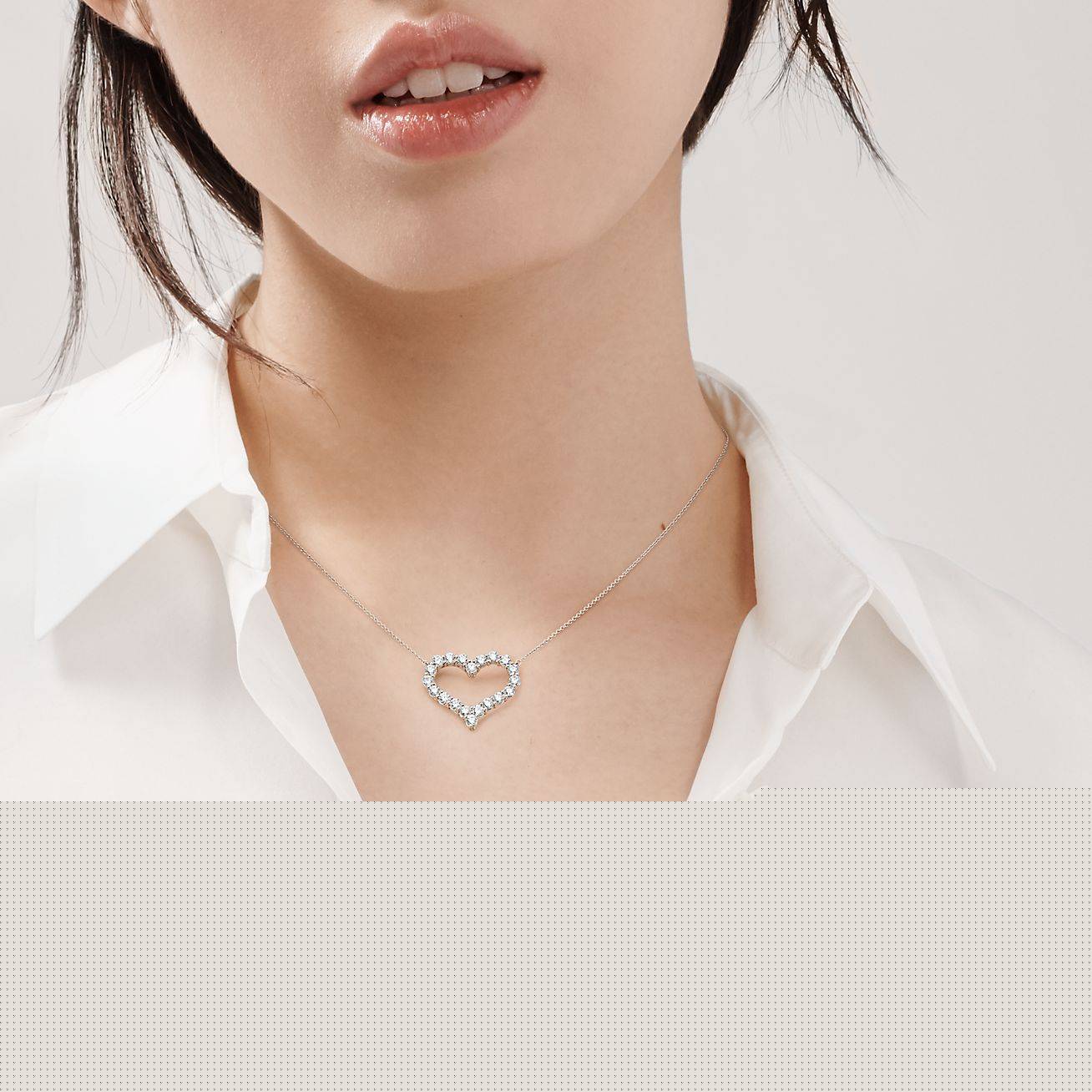 T*f*ny diamond heart pendant
