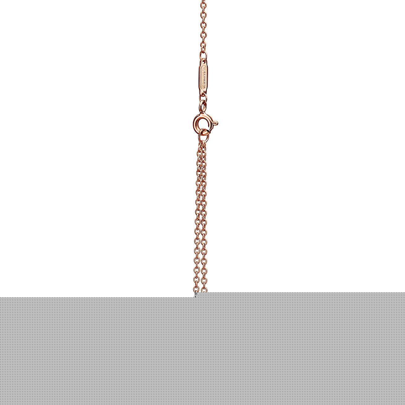 T*f*ny knot pendant in rose gold with diamonds