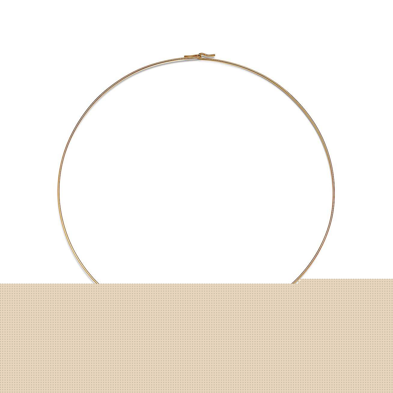 T*f*ny elsa peretti® bean® design wire necklace in yellow gold, 20 mm