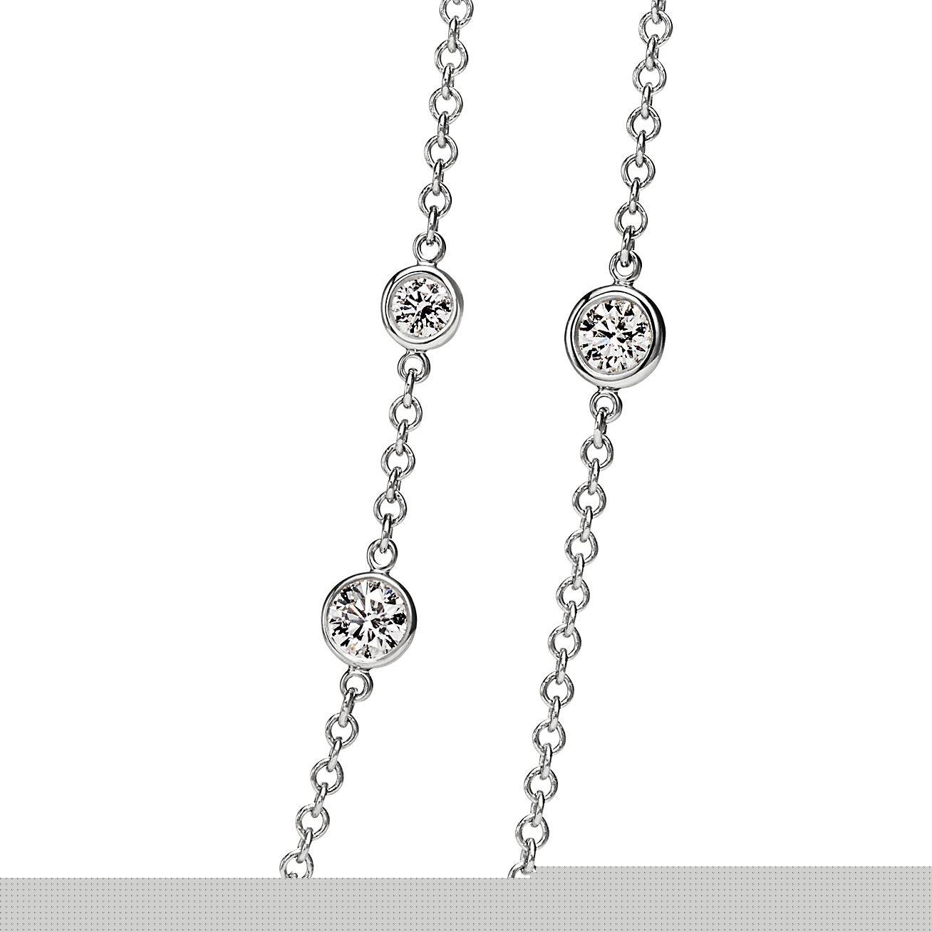T*f*ny elsa peretti® diamonds by the yard® sprinkle necklace in platinum with diamonds