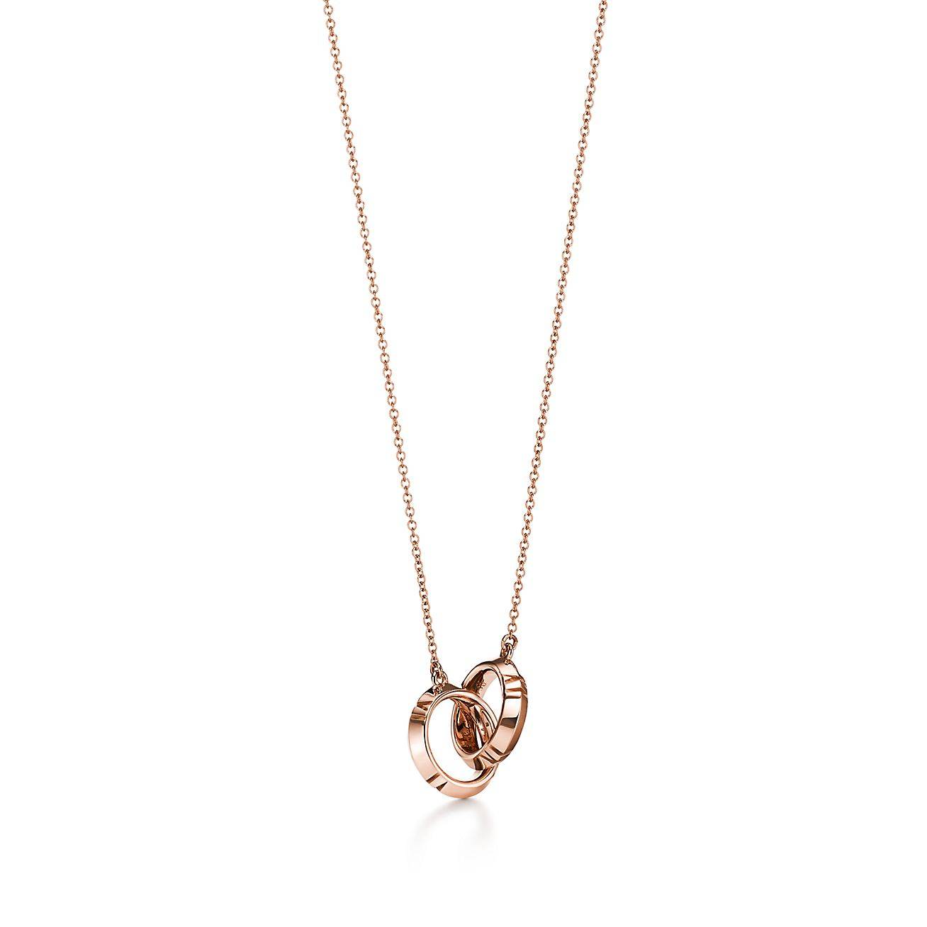 T*f*ny&co. atlas® x closed interlocking pendant in rose gold 67789229