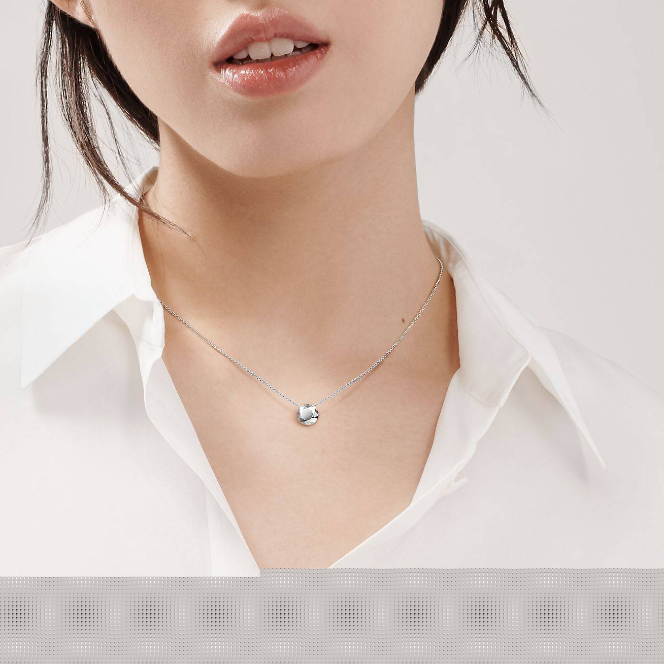 t*f*ny elsa peretti® 2 carat F**eted pendant in silver