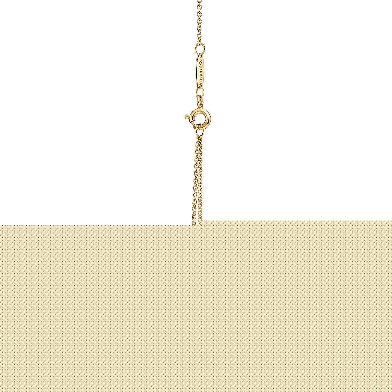 T*f*ny elsa peretti® bean® design pendant in yellow gold with pavÉ diamonds, 12 mm