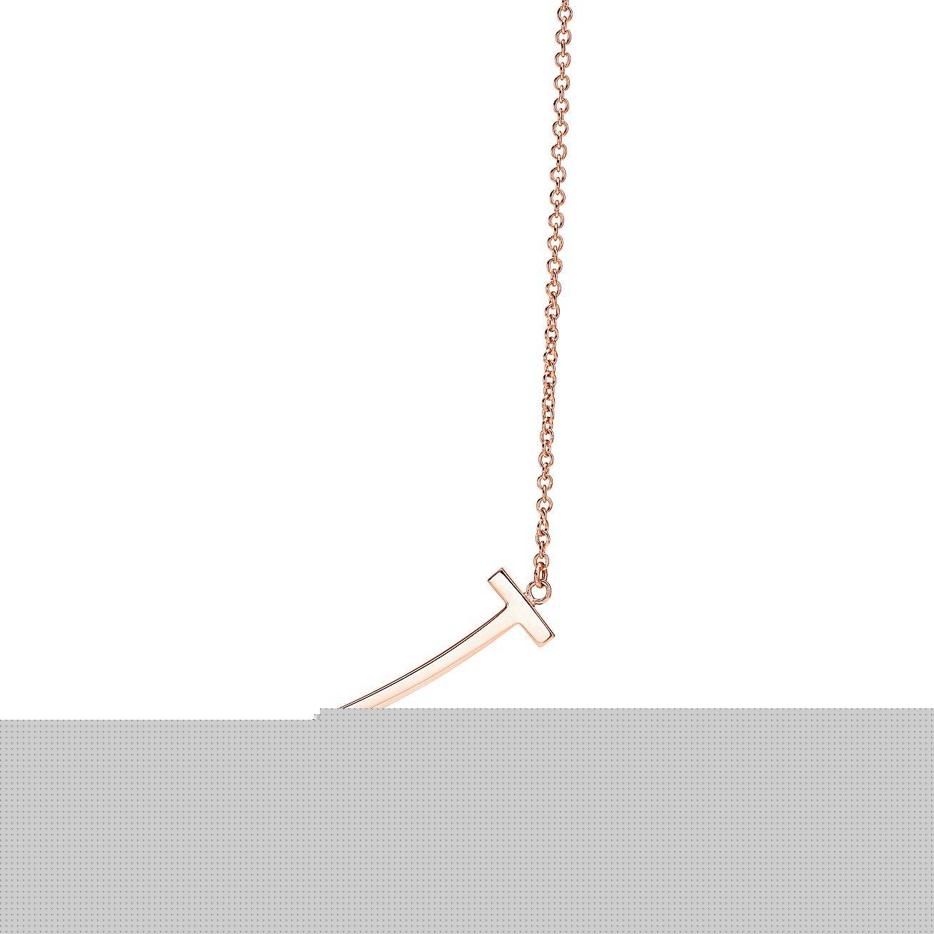T*f*ny t smile pendant in rose gold, large