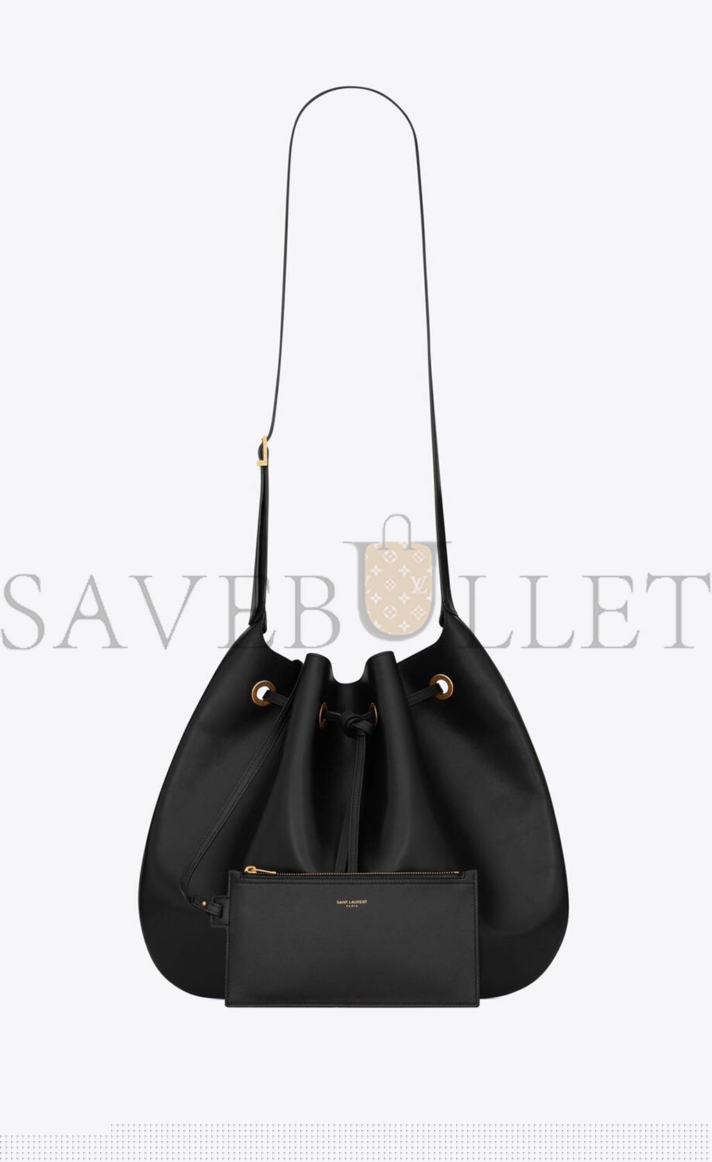 Y*L paris vii large flat hobo bag in smooth leather 697941aaamd1000 (44*33*2cm)
