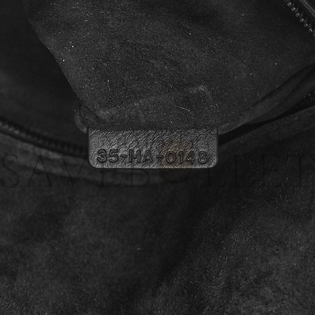 d*or calfskin cannage embossed studded medium S*pple lady d*or black (24*20*12.1cm)