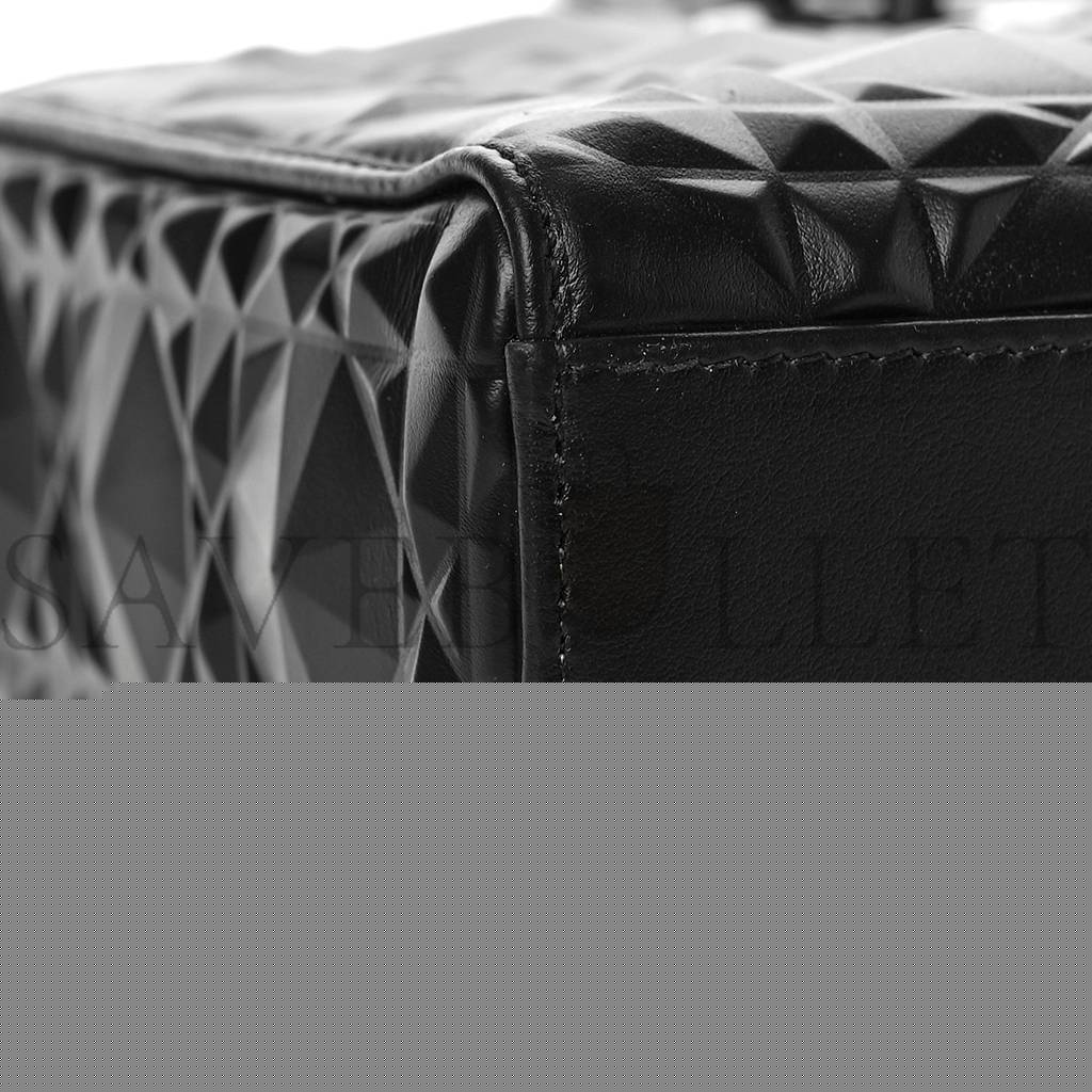 D*or calfskin cannage diamond medium lady d-joy black (26*14*5.7cm)