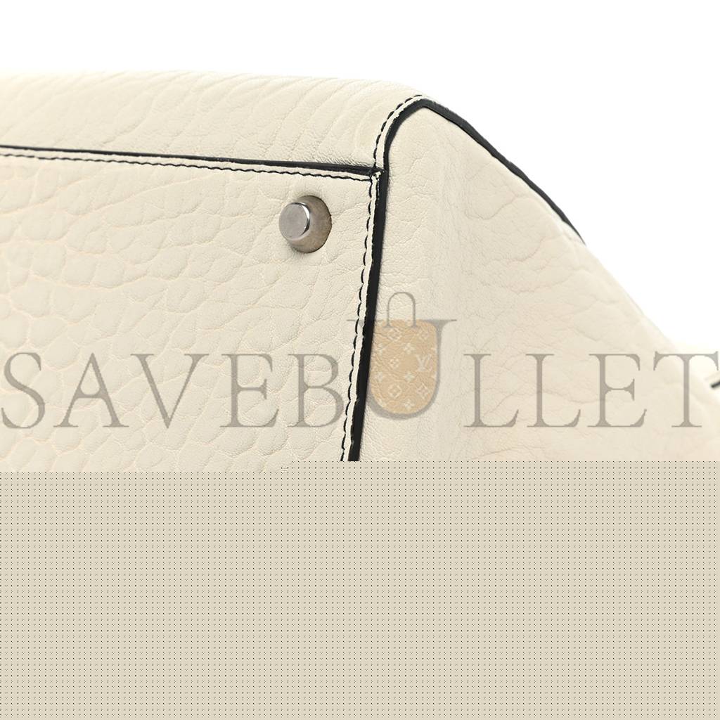 D*or canyon grained lambskin large lady D*or off white (31*25*12.1cm)