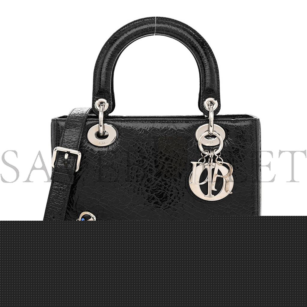 D*or ceramic effect deerskin jeweled swan lady D*or black (23*20*12.7cm)