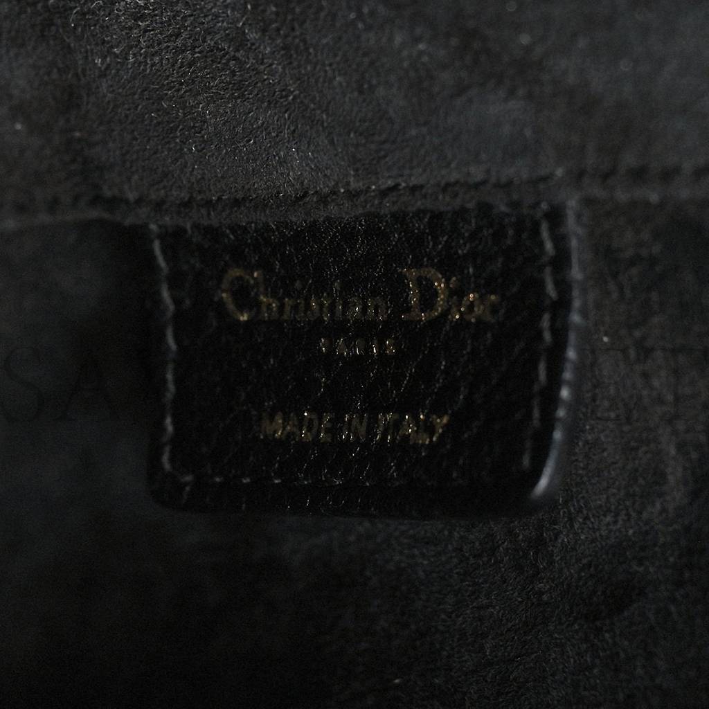 D*or grained calfskin d-bee shopper black (41*23*12.7cm)