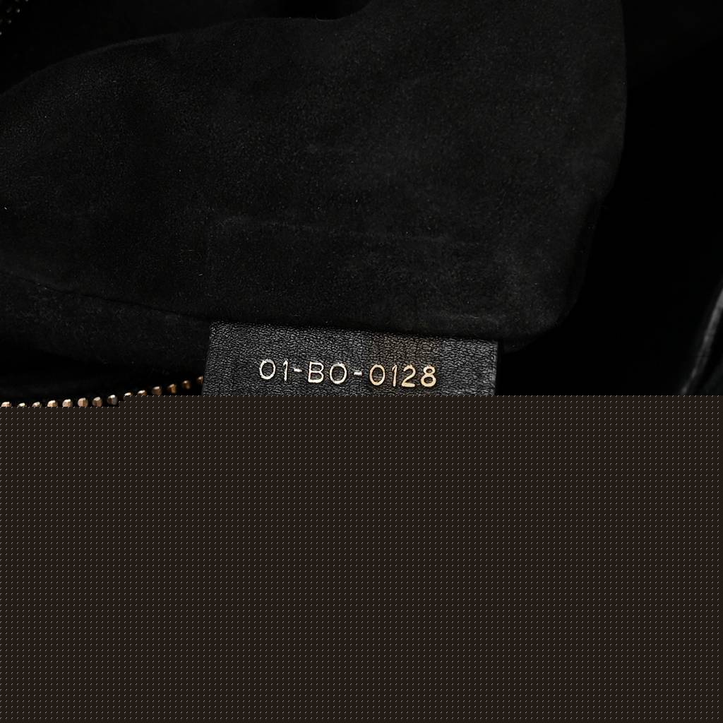 d*or calfskin cannage studded medium S*pple lady d*or black (23*18*12.1cm)