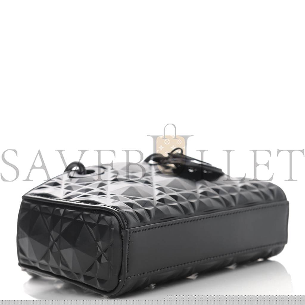 d*or calfskin cannage Di*m*nd micro lady d-joy black (17*10*8.9cm)