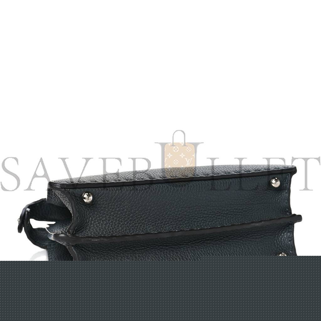 F**di cuoio romano selleria chamois small peekaboo i see u satchel asfalto camelia (27*20*11cm)