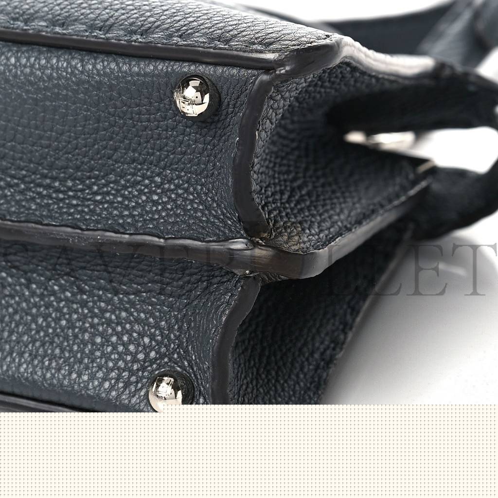 F**di cuoio romano selleria chamois small peekaboo i see u satchel asfalto camelia (27*20*11cm)