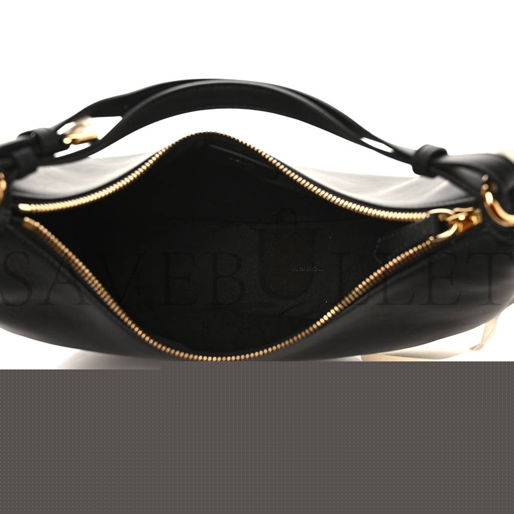 F**di vitello grace matte small F**digraphy hobo bag black (22*17*10cm)