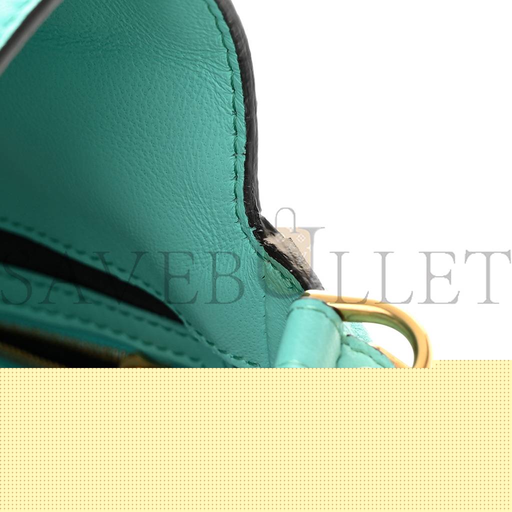 F**di nappa ff 1974 embossed baguette spring turquoise (27*15*5cm)