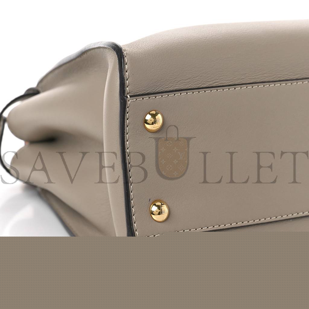 F**di vitello seta plexiglass tortoise medium peekaboo iconic satchel tortora (33*25*13cm)