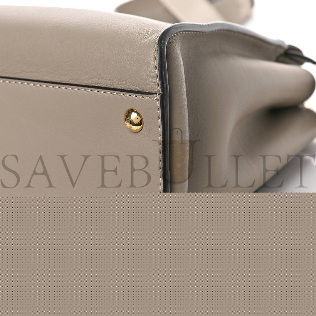 F**di vitello seta plexiglass tortoise medium peekaboo iconic satchel tortora (33*25*13cm)