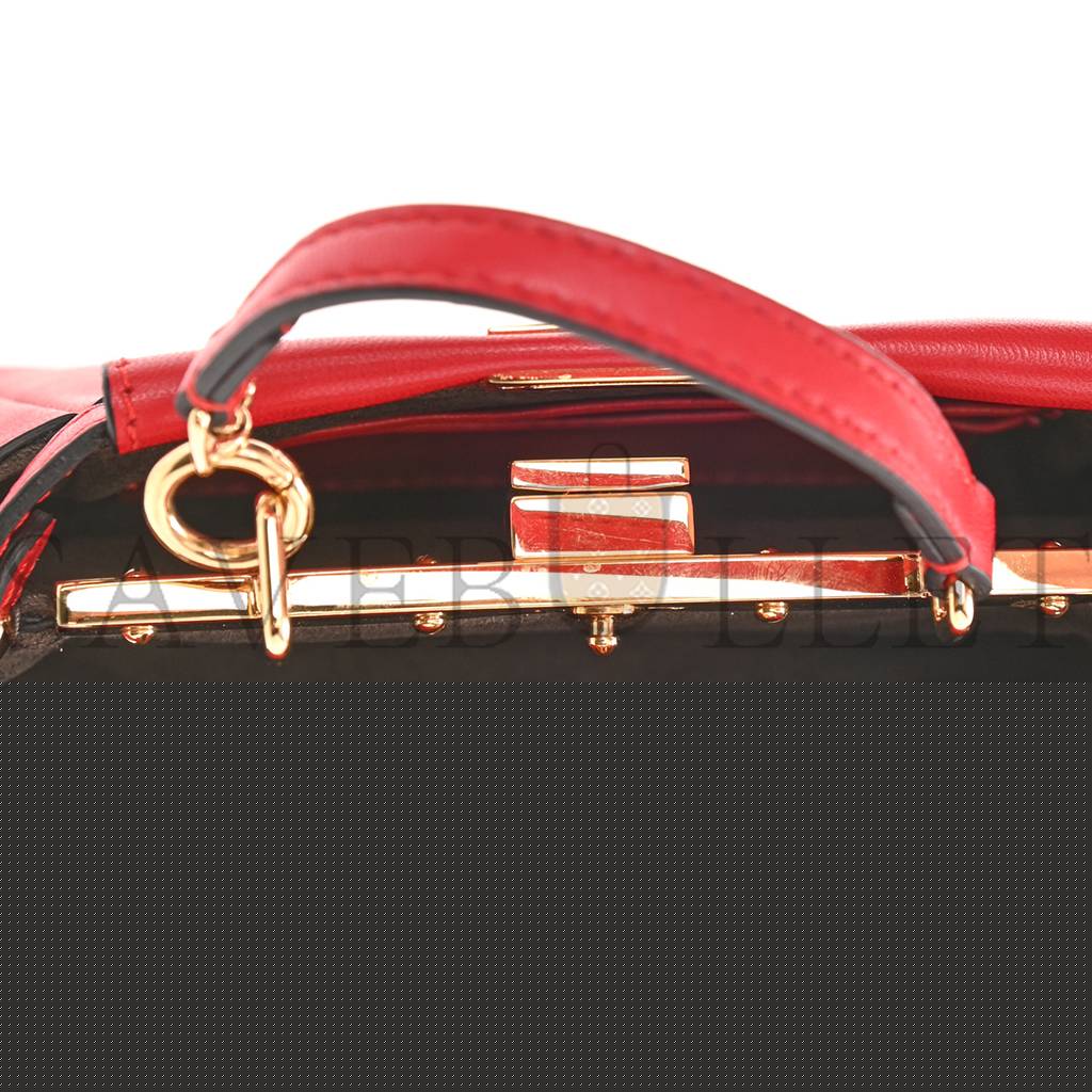 F**di shiny nappa micro peekaboo iconic satchel fragola (20*15*11cm)