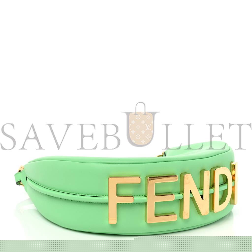 F**di vitello grace matte small F**digraphy hobo bag edamame (27*18*10cm)