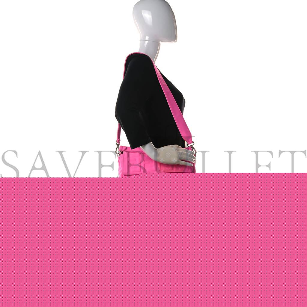 F**di lycra ff 1974 embossed baguette rosa fluo (27*17*5cm)